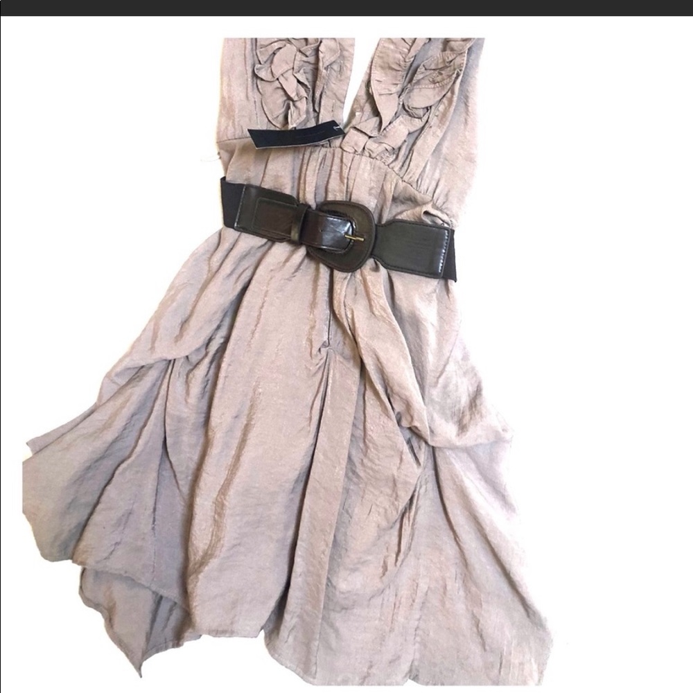 Brown halter dress